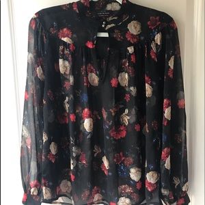Sheer Floral Blouse